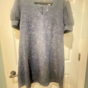 Tommy Hilfiger Blue Textured Mini Dress